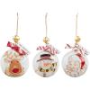 Mud Pie Stoneware Christmas Ornament, Santa, 4″ Dia