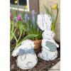 Mud Pie Tin Bow Bunny Sitter; Small 9″ x 7″