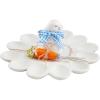 Mud Pie Bunny Deviled Egg Platter; platter 10″ dia | bunny 3 1/2″ | fork 5″