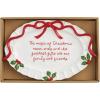 Mud Pie Christmas Bow Whimsical Christmas Sentiment Plate