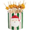 Mud Pie Christmas Santa Toothpick Caddy Set(Santa)