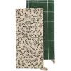 Mud Pie Christmas Set of Two Pine Sprig White Christmas Towel