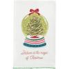Mud Pie Christmas Snowglobe Pom Trim Towel