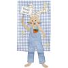 Mud Pie Easter Blue Bunny Dangle Leg Towel(Blue)