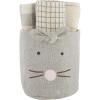 Mud Pie Easter Bunny Bucket Towel Set, Gray, 4.25″ x 4.75″(Gray)