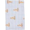 Mud Pie Easter Embroidered Bunny Floral Towel(Blue)