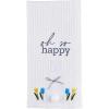 Mud Pie Easter Embroidered Bunny Floral Towel(Oh Easter)