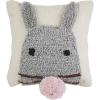 Mud Pie Easter Mini Hook Pillow, Bunny Tail, 8″ x 8″(Bunny Face)