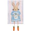 Mud Pie Easter Stripe Bunny Dangle Leg Towel