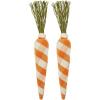 Mud Pie Fabric Carrot Décor, 15″, Orange Buffalo(1 Count (Pack of 2))