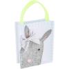 Mud Pie Kids Easter Candy Treat Bag, Gray, 4″ x 5″