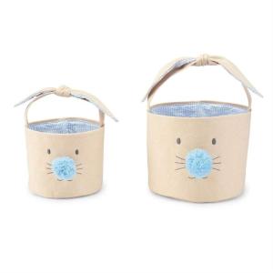 Mud Pie Blue Bunny Face Easter Basket