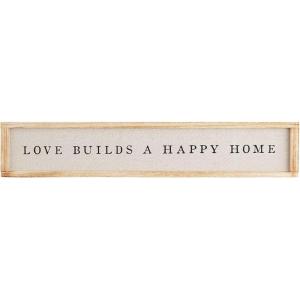 Mud Pie Canvas Backed Plaque, Love, 6.5″ x 35″