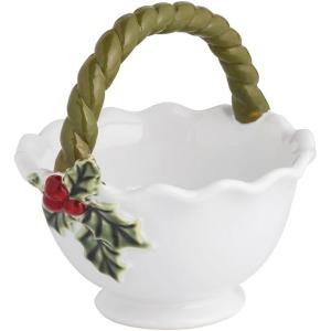 Mud Pie Christmas Bow Toile Candy Bowl(White)