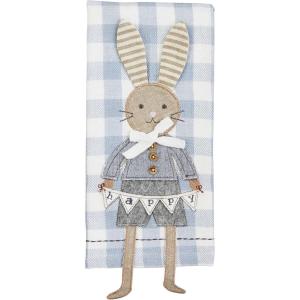 Mud Pie Easter Blue Bunny Dangle Leg Towel(Boy Bunny)