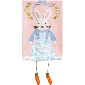 Mud Pie Easter Blue Bunny Dangle Leg Towel(Pink)