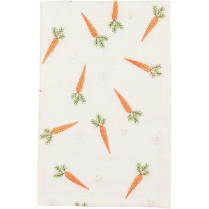 Mud Pie Easter Embroidered Bunny Floral Towel(Orange)