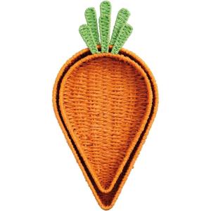 Mud Pie Easter Woven Carrot Trays