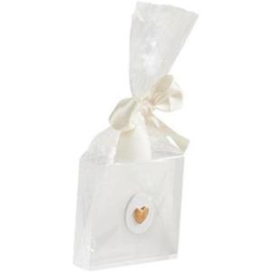 Mud Pie Mini Intag Heart Acryl Sitter; 3″ X 3″