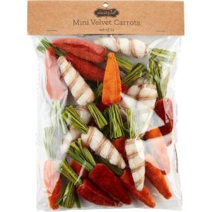 Mud Pie Mini Velvet Carrots Set, Multi, 3 1/2″