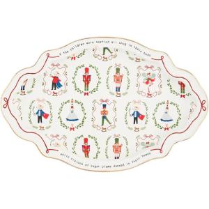 Mud Pie Nutcracker Christmas Platter; 10 1/2″ x 16 1/4″