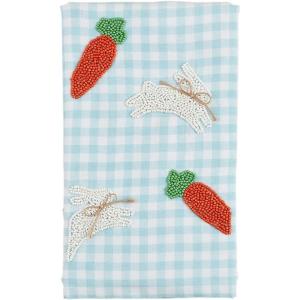 Mud Pie Seersucker Easter Bead Towel; 26″ x 14″