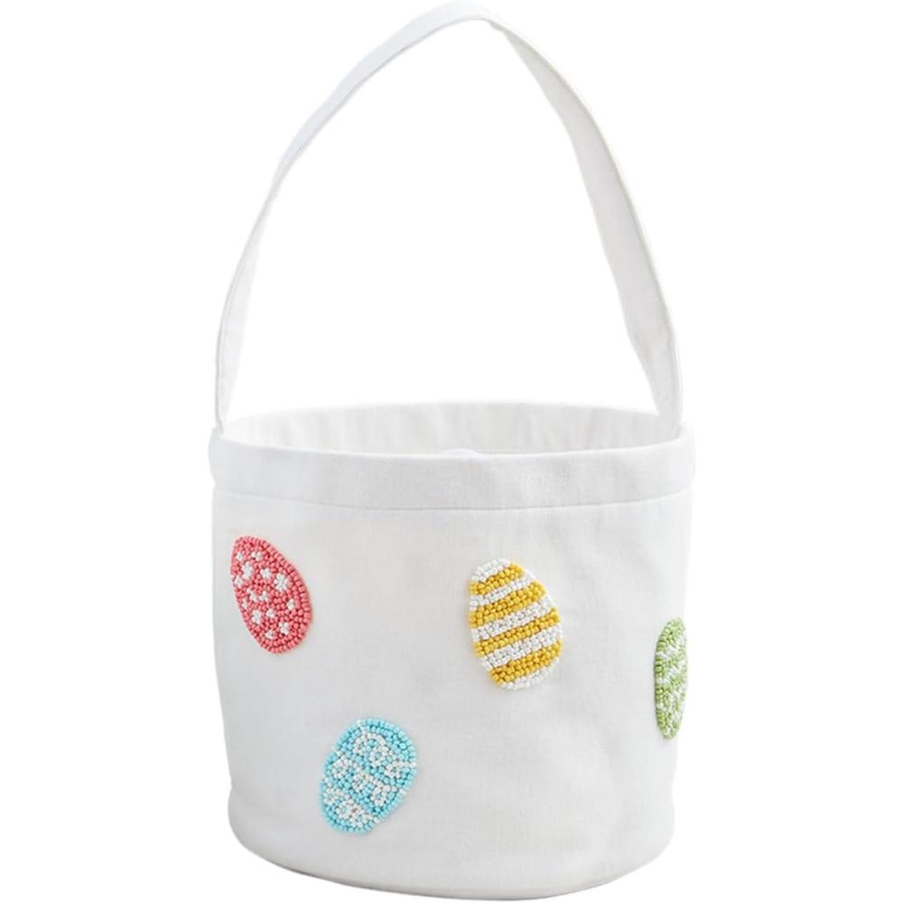image:imageMud Pie Blue Easter Beaded Bucket 7 12 x 8 12Egg