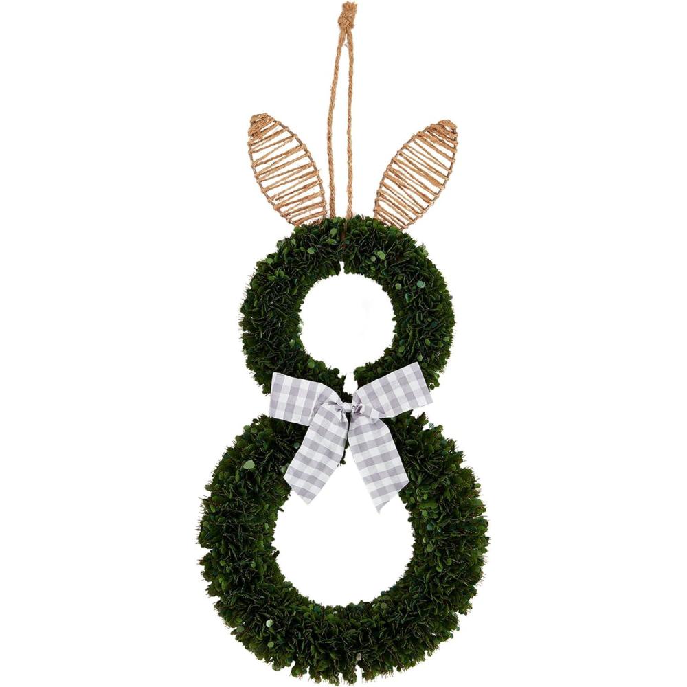 image:imageMud Pie Boxwood Bunny Door Decor 24 x 12
