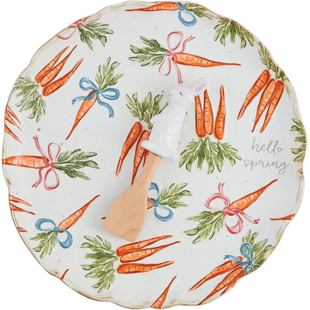 image:imageMud Pie Carrot Round Platter Set platter 11 dia spatula 5 12