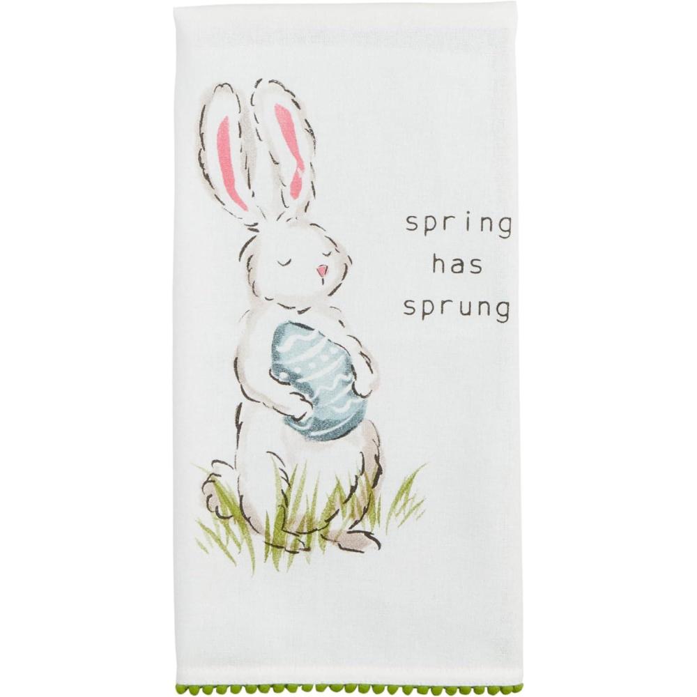 image:imageMud Pie Spring Has Bunny Egg Tea Towel 26 x 16 12