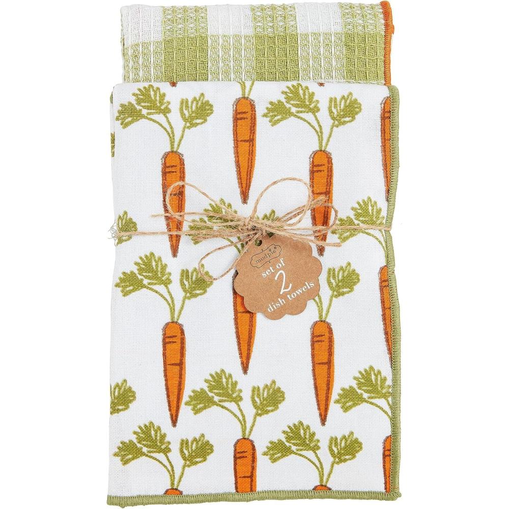 image:imageMud Pie Spring Towel Set Carrot 26 x 165Carrot