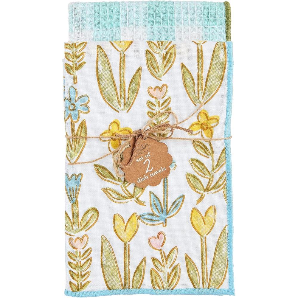 image:imageMud Pie Spring Towel Set Carrot 26 x 165Flower