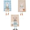 Mud Pie Easter Dangle Towels, Spring is Here; 14″ x 21″, Small(Happy Everything)