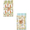 Mud Pie Spring Towel Set, Carrot; 26″ x 16.5″(Carrot)