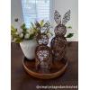 Mud Pie Woven Led Bunny Sitter; Small 17″ x 7 3/4″