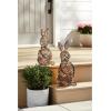 Mud Pie Woven Led Bunny Sitter; Small 17″ x 7 3/4″