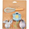 Mud Pie Cookie Cutter Whisk Set, 7.5″ x 9″, Flower(Flower)