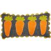 Mud Pie Mini Pillow, Carrot; 12″ x 6″(Carrot)