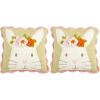 Mud Pie Mini Pillow, Carrot; 12″ x 6″(Flower)
