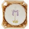 Mud Pie White Cross Boxed Trinket Dish; 4 1/2″ dia(White)