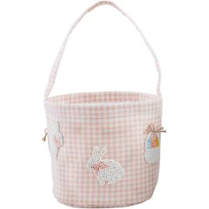 Mud Pie Blue Easter Beaded Bucket; 7 1/2″ x 8 1/2″(Pink)