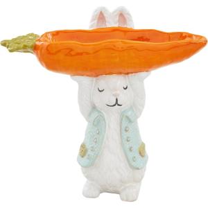 Mud Pie Bunny Carrot Candy Pedestal; 7″ x 7″