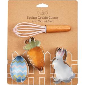Mud Pie Cookie Cutter Whisk Set, 7.5″ x 9″, Flower(Carrot)