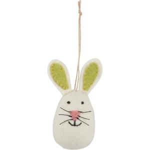 Mud Pie Felt Wool Egg Hangers, Green; 3″ H