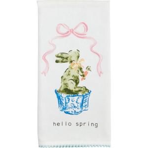 Mud Pie Hello Spring Topiary Tea Towel; 26″ x 16 1/2″
