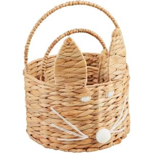 Mud Pie Nested Hyacinth Easter Baskets, Brown