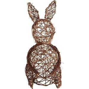 Mud Pie Woven Led Bunny Sitter; Small 17″ x 7 3/4″