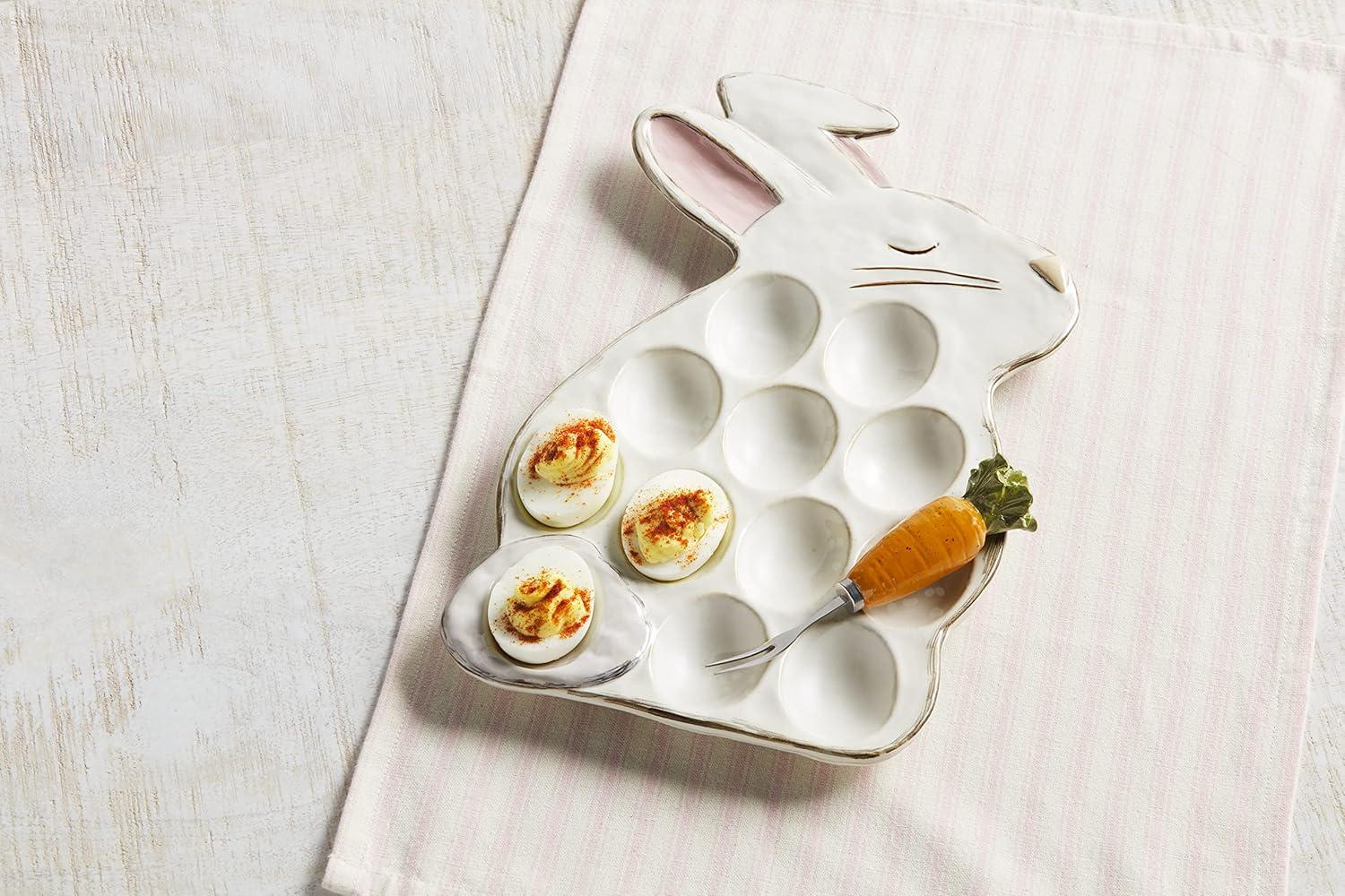 image:imageMud Pie Bunny Deviled Egg Holder Cream 1375 x 85