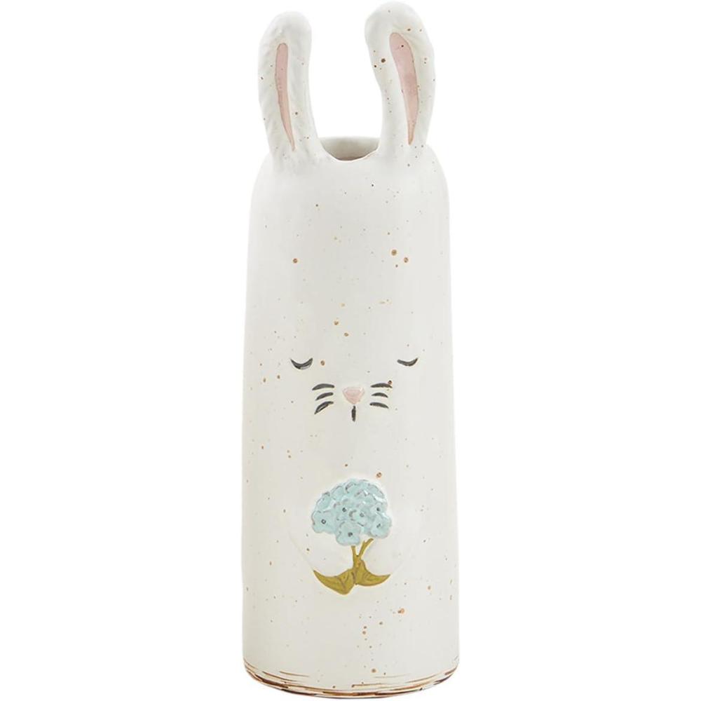 image:imageMud Pie Blue Flower Bunny Bud Vase 7 12 x 2 14 DiaBlue