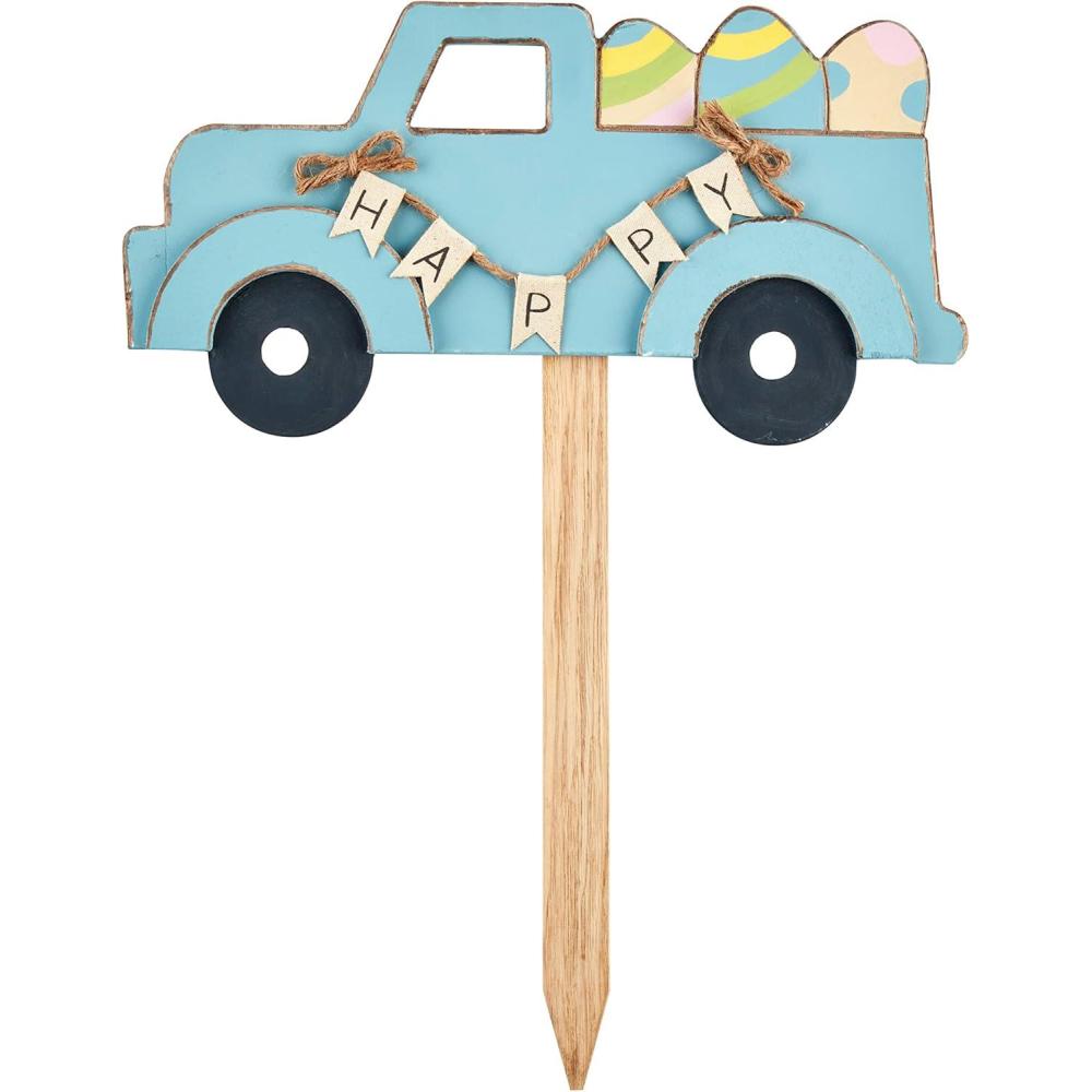 image:imageMud Pie Spring Yard Stake Truck 18 12 x 14 314